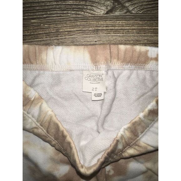 Grayson Collective Toddler Boys French Terry Tie-Dye Jogger Pants Brown 2T. R - Picture 4 of 5